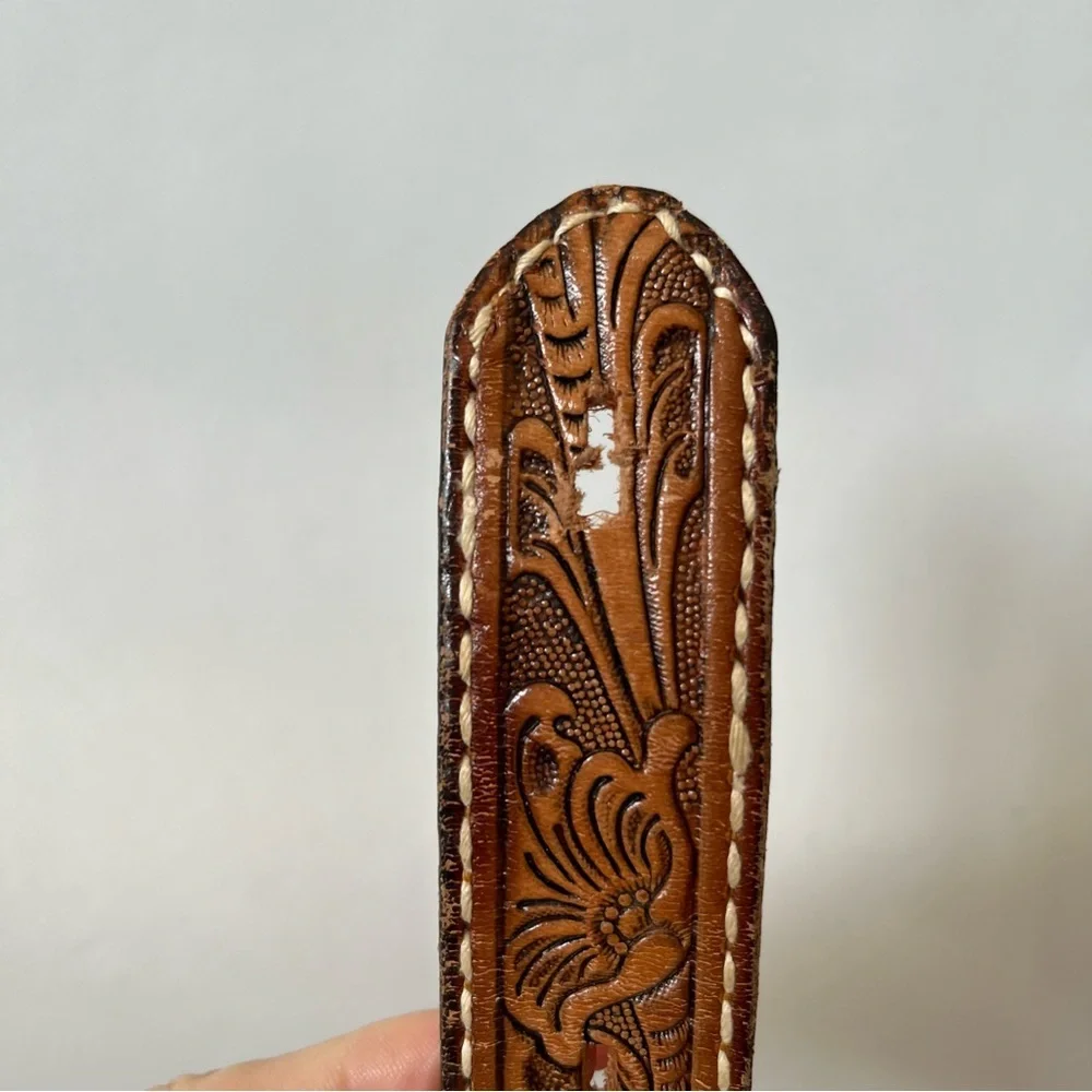 Tony Lama Brown Leather Western Belt